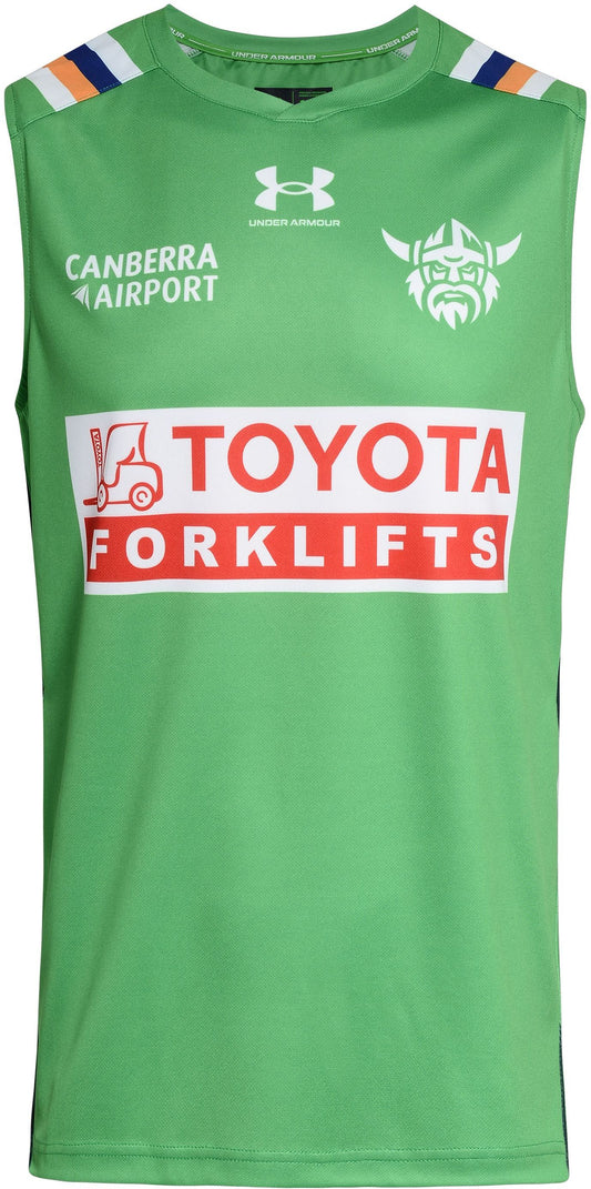Canberra Raiders 2026 NRL Mens Green Training Singlet