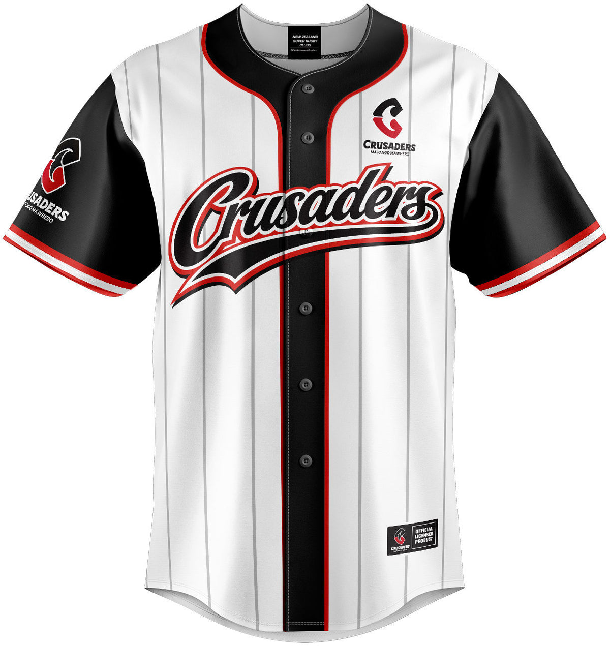 Canterbury Crusaders Rugby Union Mens Shortstop Baseball Shirt