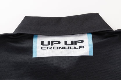 Cronulla Sharks 2026 NRL Ladies Black Media Polo Shirt