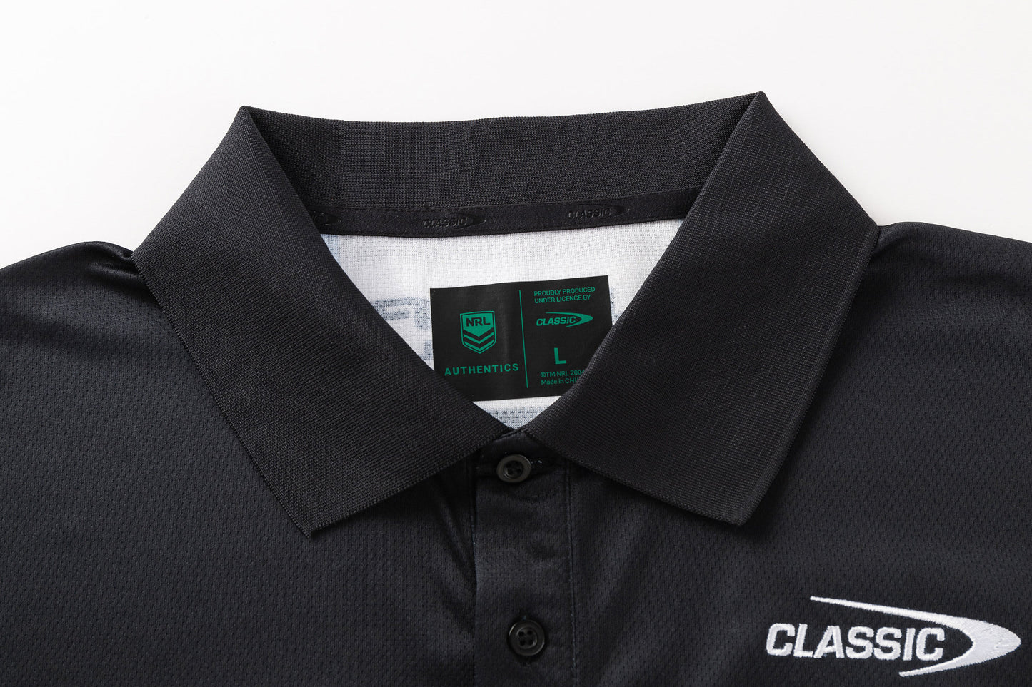 Cronulla Sharks 2026 NRL Ladies Black Media Polo Shirt