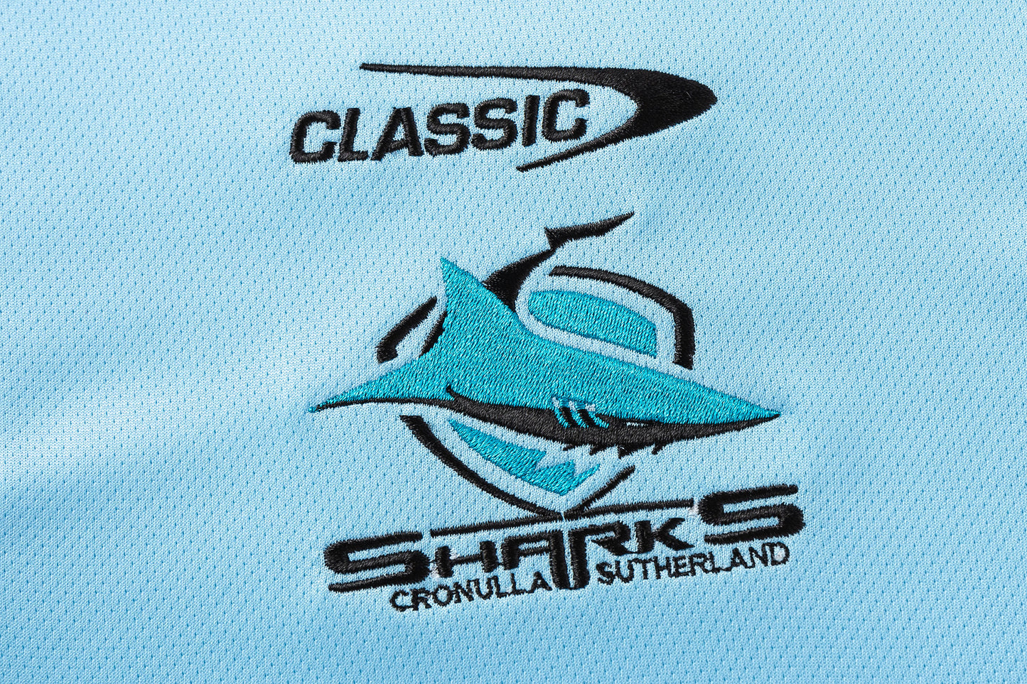 Cronulla Sharks 2026 NRL Mens Sky Blue Players Polo Shirt