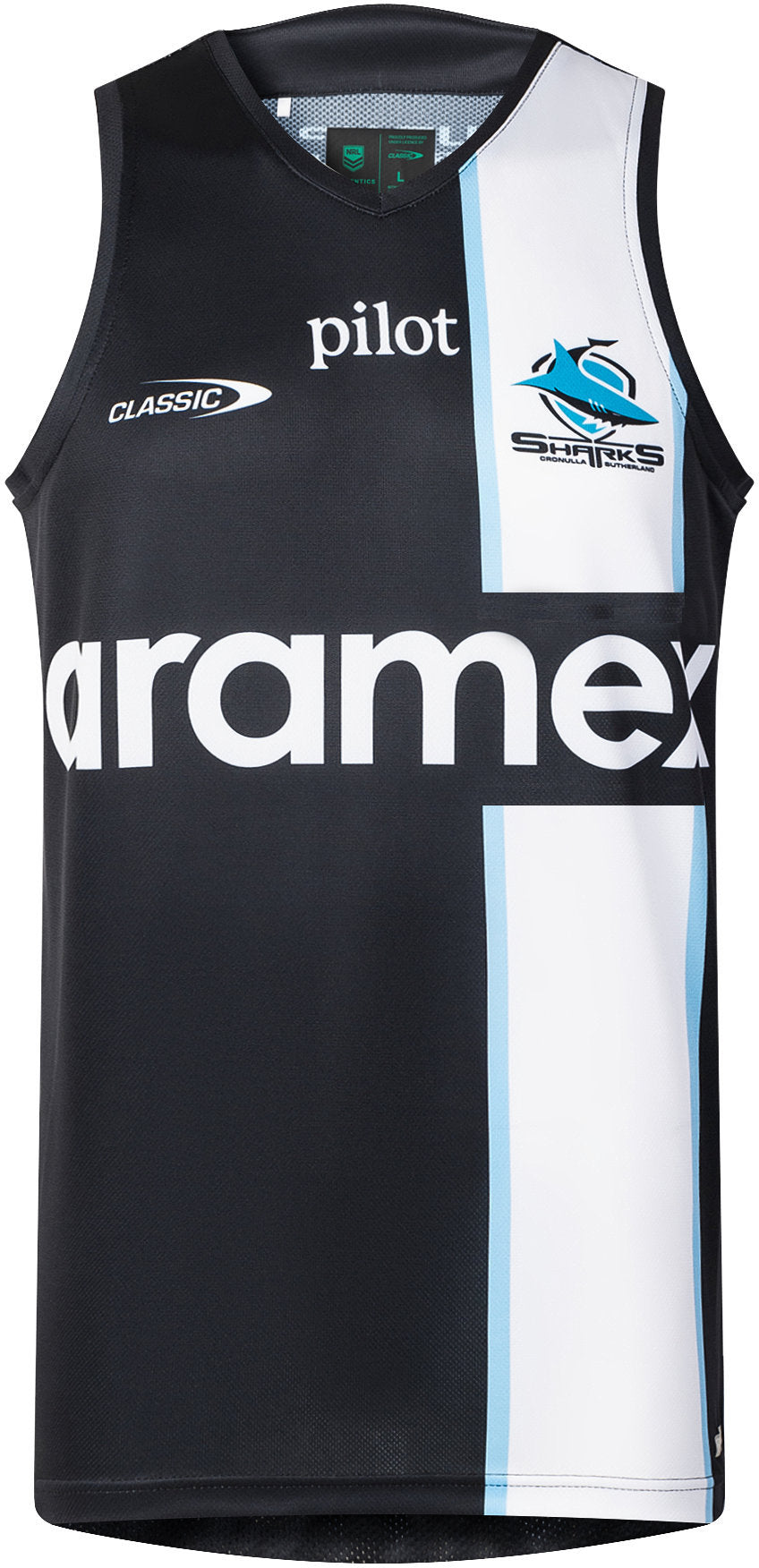 Cronulla Sharks 2026 NRL Kids Black Training Singlet