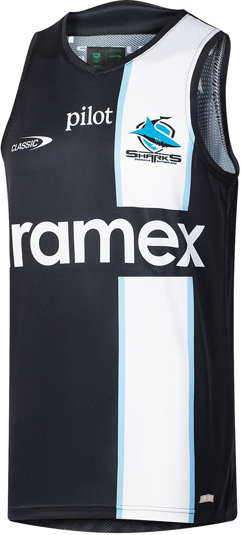 Cronulla Sharks 2026 NRL Kids Black Training Singlet