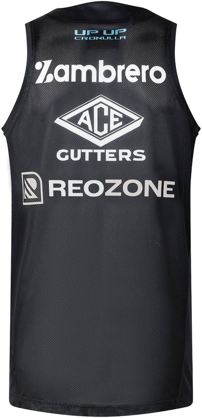 Cronulla Sharks 2026 NRL Mens Black Training Singlet