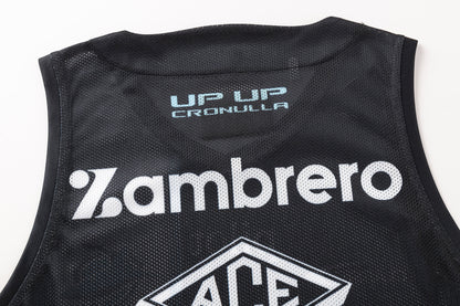 Cronulla Sharks 2026 NRL Mens Black Training Singlet