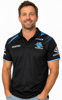 Cronulla Sharks NRL Mens Media Polo Shirt