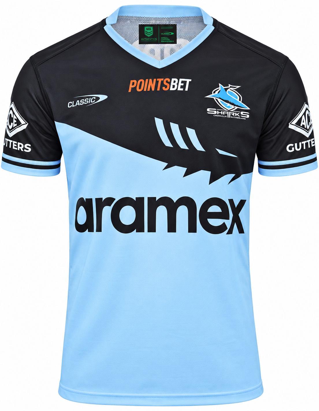 Cronulla Sharks NRL Mens Warm Up Shirt XL-5XL