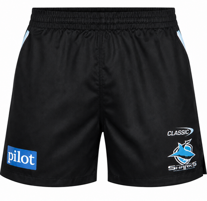 Cronulla Sharks NRL Mens Zip Training Shorts