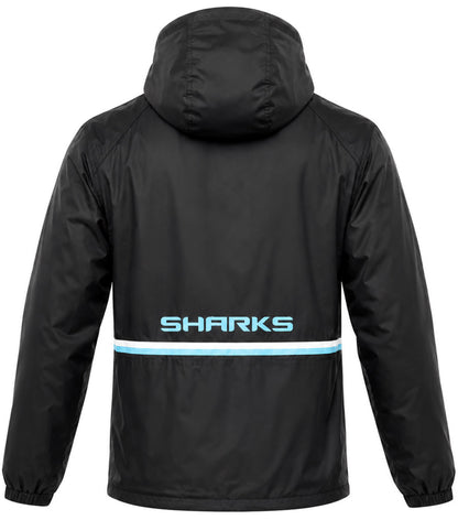 Cronulla Sharks NRL Mens Wet Weather Jacket - INNER FLEECE !!!