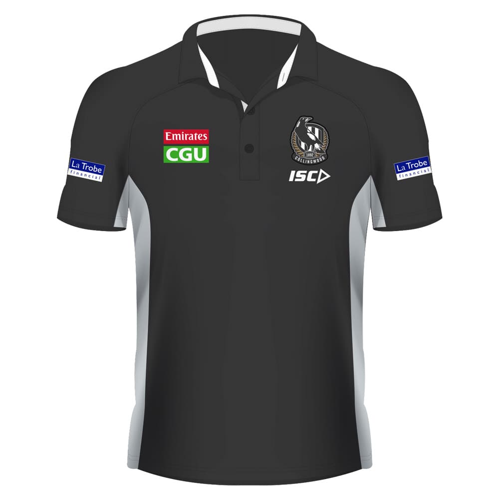 Collingwood Magpies AFL ISC Team Media Polo Shirt