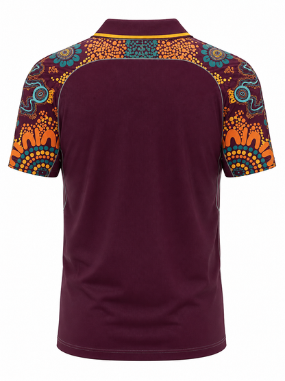 Brisbane Broncos 2026 NRL Ladies Indigenous Polo Shirt