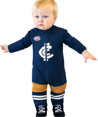 Carlton Blues AFL Toddler Infant Zip Footysuit