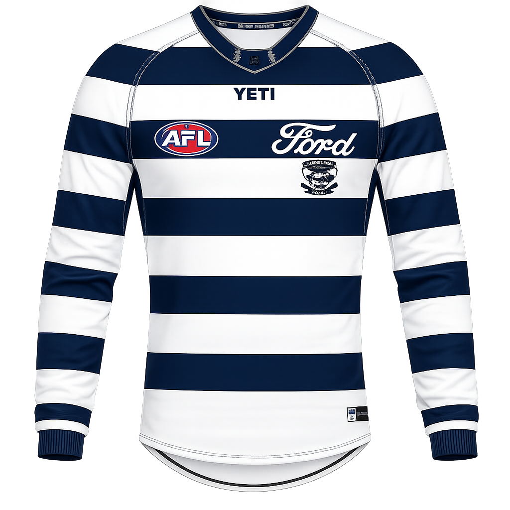 Geelong Cats 2026 AFL Mens Long Sleeve Home Guernsey