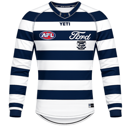 Geelong Cats 2026 AFL Mens Long Sleeve Home Guernsey