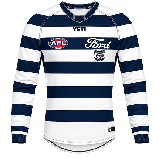 Geelong Cats 2026 AFL Mens Long Sleeve Home Guernsey