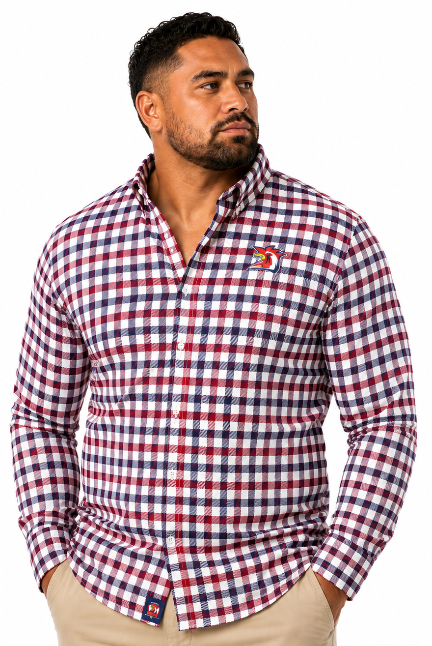 Sydney Roosters NRL Mens Dawson Business Shirt