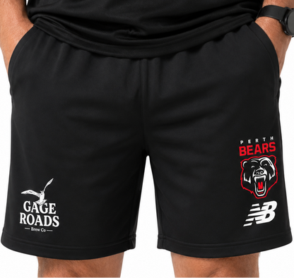 Perth Bears 2026 NRL Mens Black Travel Training Shorts