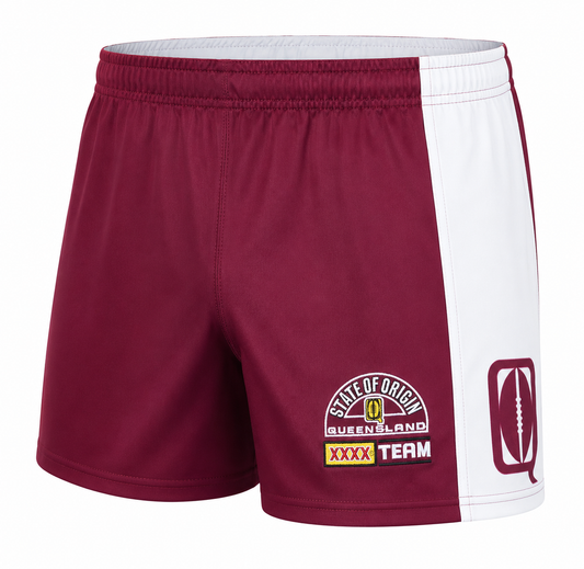 QLD Maroons State of Origin Mens Hero Footy Shorts