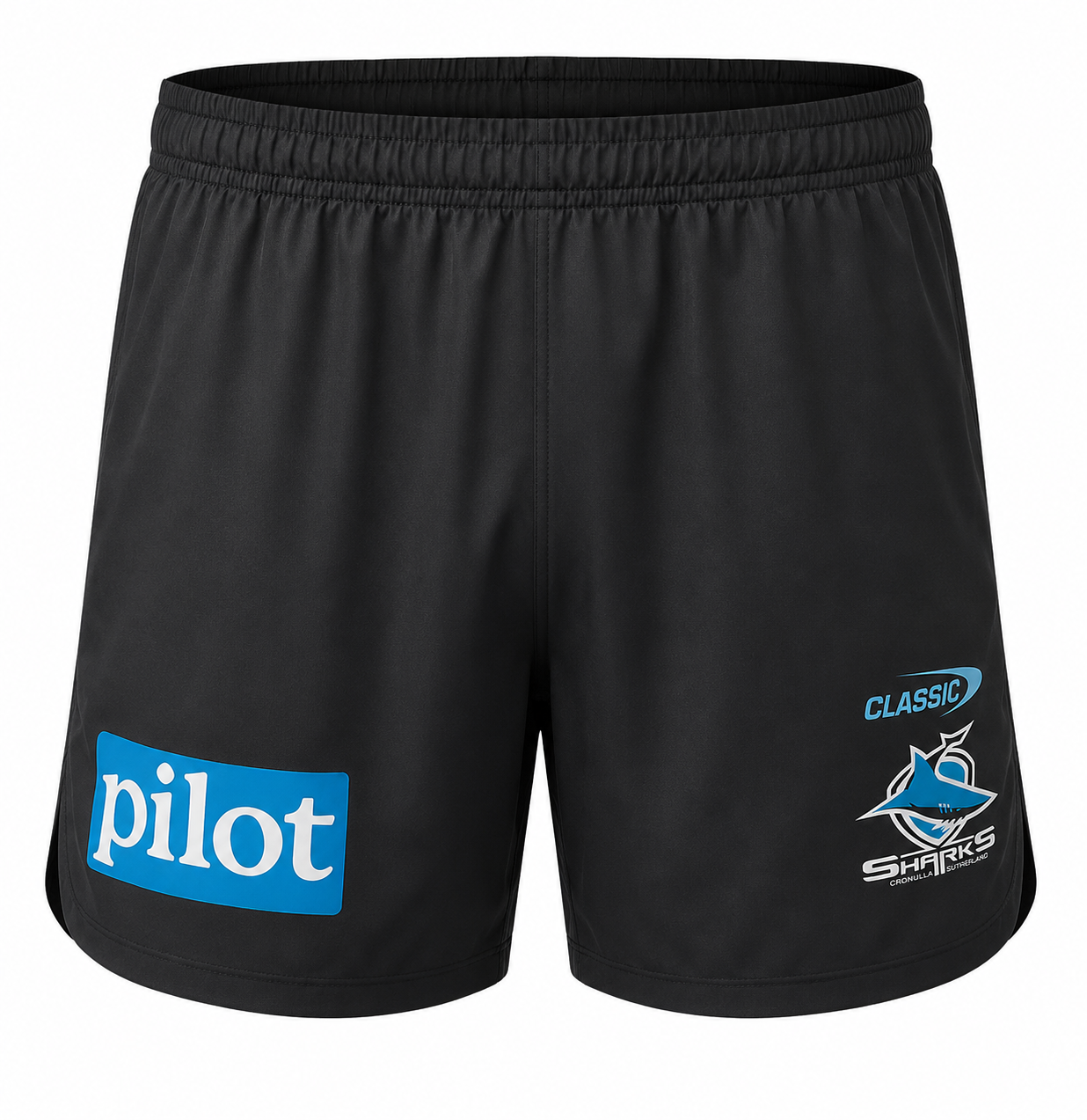 Cronulla Sharks NRL Mens Training Shorts Zipper