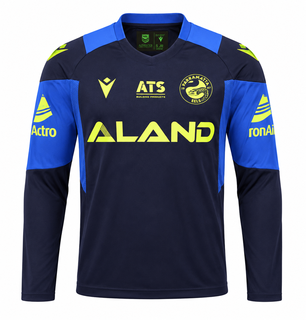 Parramatta Eels NRL Kids Long Sleeve Navy Training Shirt