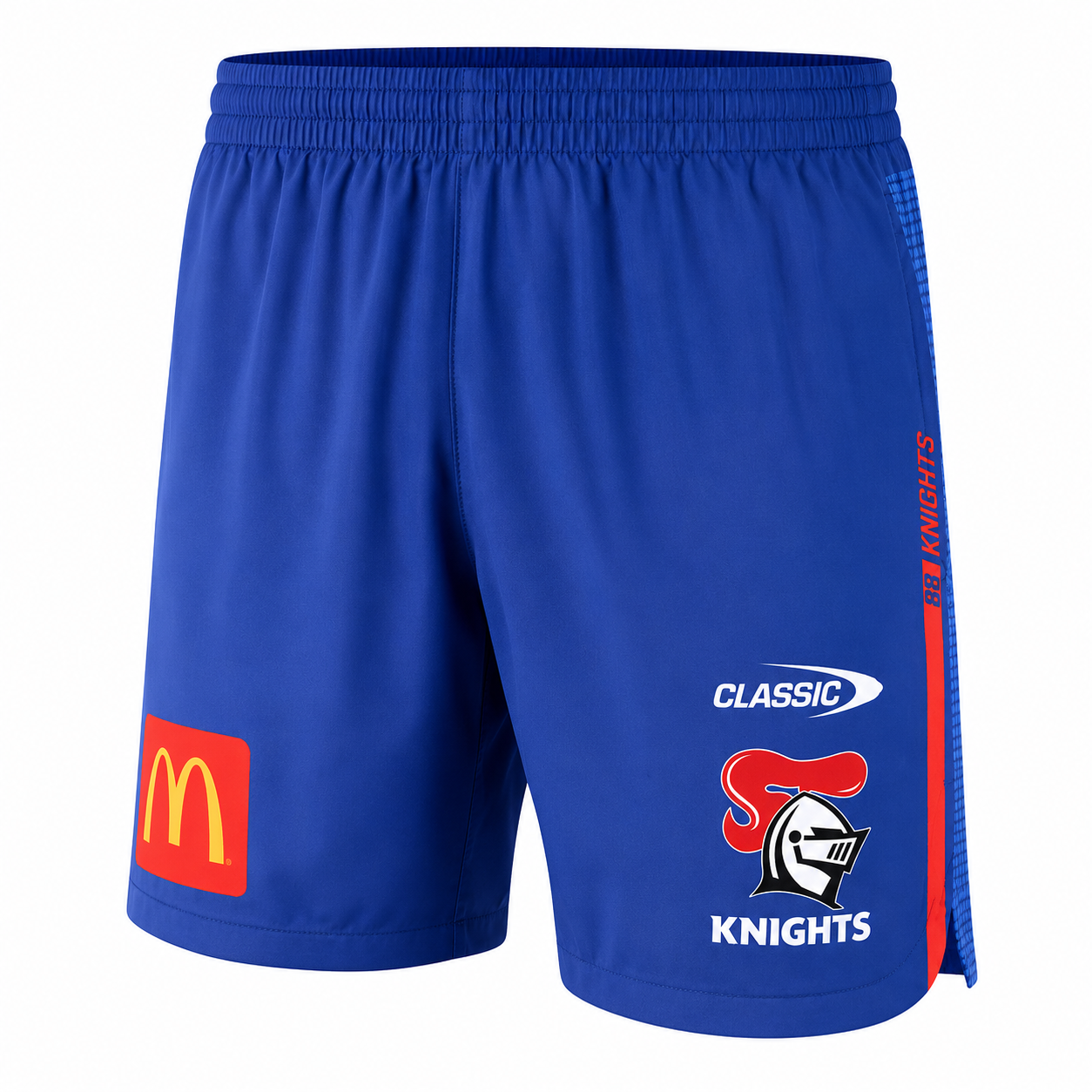 Newcastle Knights NRL Mens Royal Zip Training Shorts