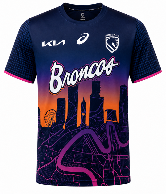 Brisbane Broncos 2026 NRL Mens Run Out Tee