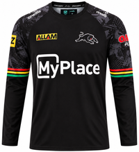 Penrith Panthers NRL Mens Black Long Sleeve Training Shirt