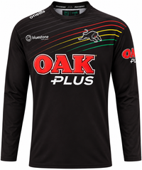 Penrith Panthers NRL Mens Black Long Sleeve Training Shirt
