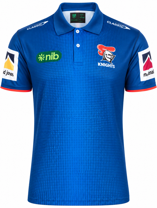 Newcastle Knights NRL Mens Media Polo Shirt
