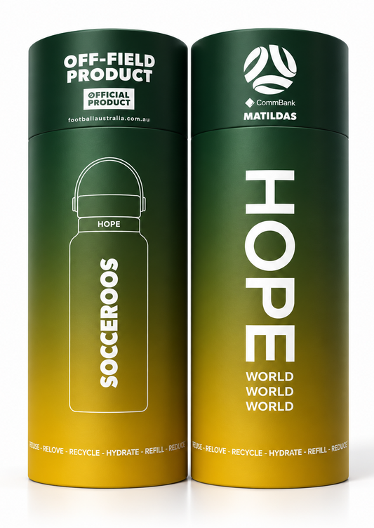 Australian Socceroos 2026 Green Gold 750ml Insulated Stainless Steel Drink Bottle