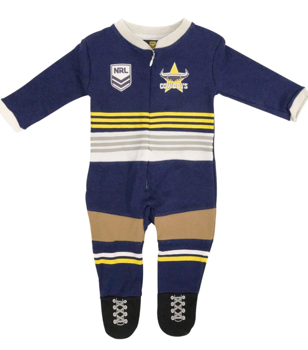 North Queensland Cowboys NRL Infant Zip Footysuit