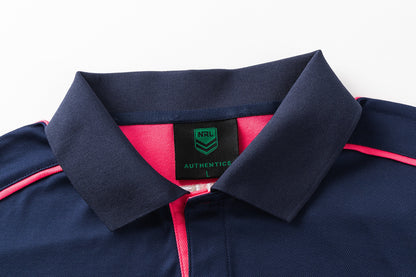 Dolphins 2026 NRL Mens Navy Media Polo Shirt