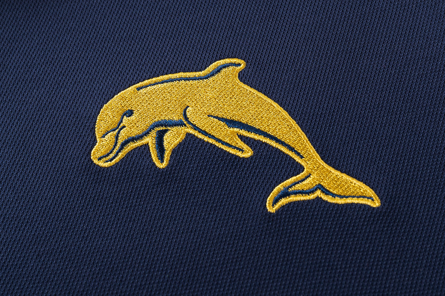 Dolphins 2026 NRL Mens Navy Media Polo Shirt