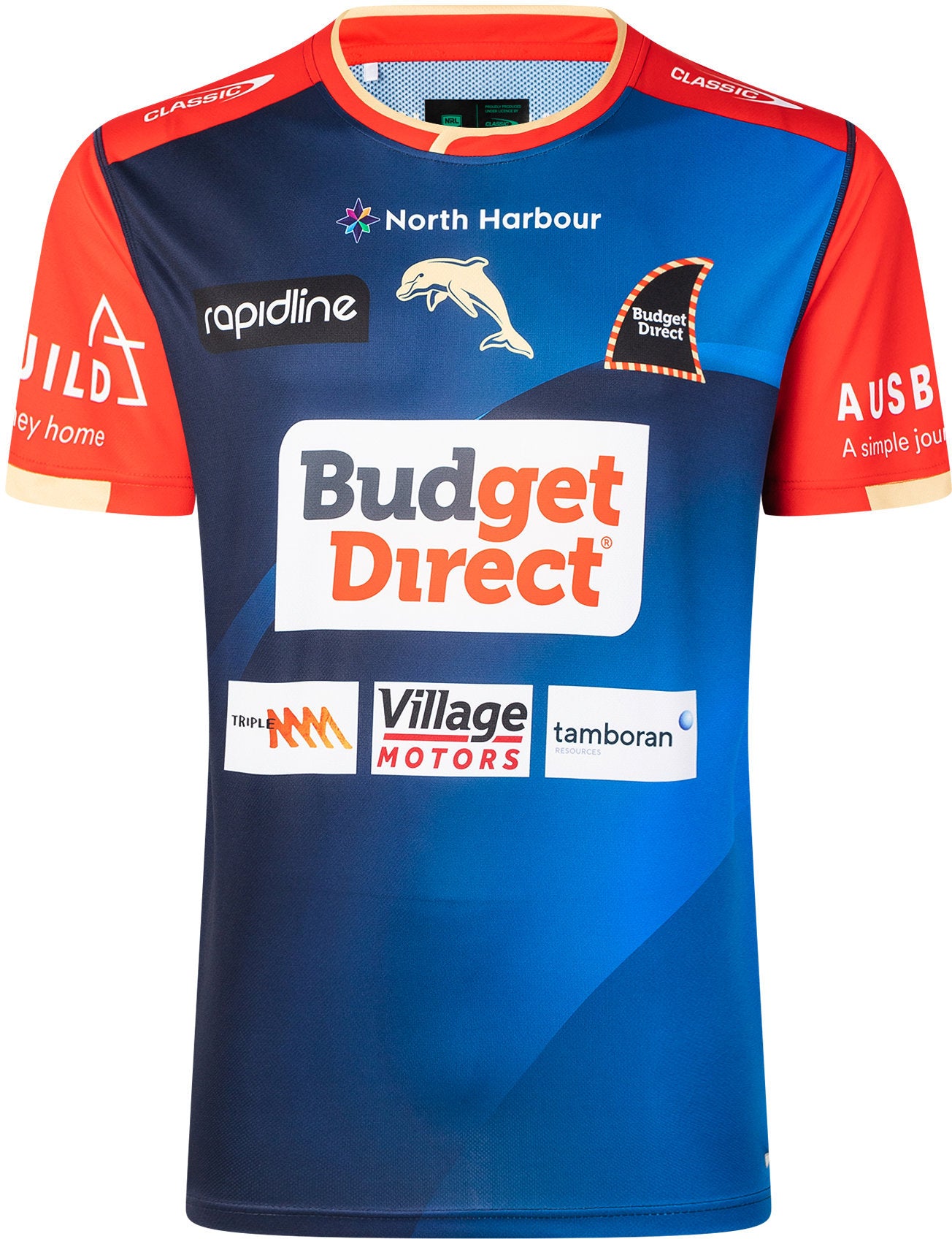 Dolphins 2026 NRL Mens Coaches Blue Training Shirt