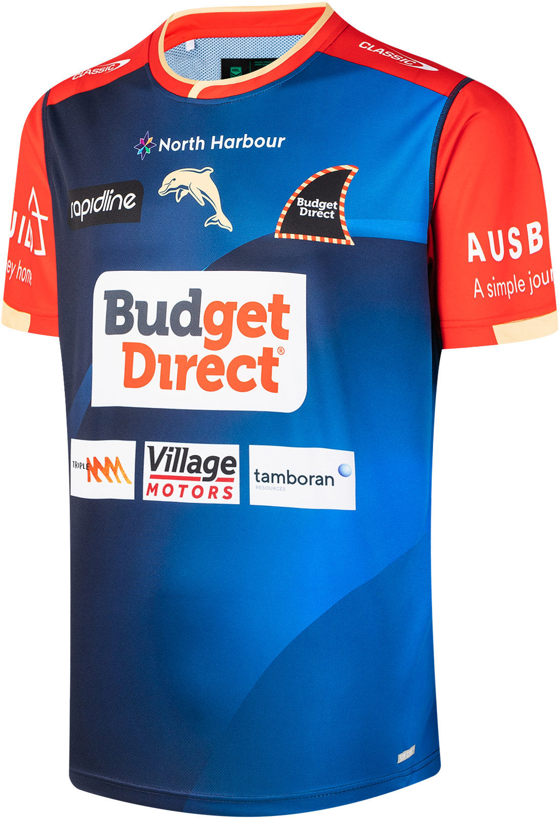 Dolphins 2026 NRL Mens Coaches Blue Training Shirt