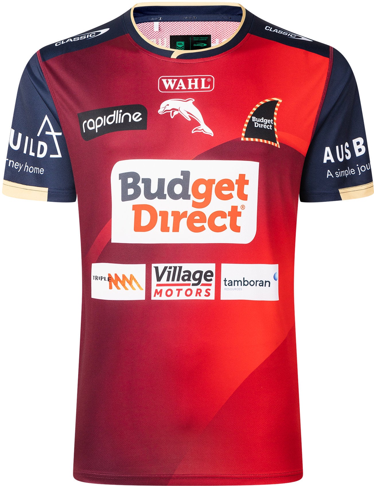 Dolphins 2026 NRL Mens Red Training Shirt