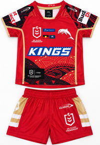 Dolphins NRL Indigenous Toddler Home Jersey + Shorts Size 0