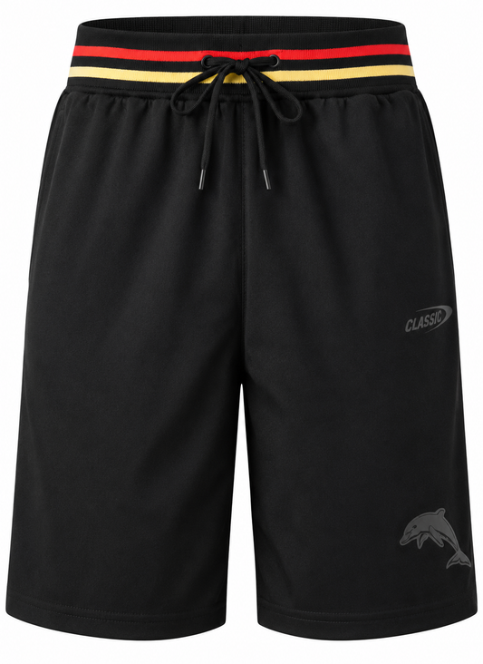Redcliffe Dolphins NRL Mens Fleece Travel Shorts