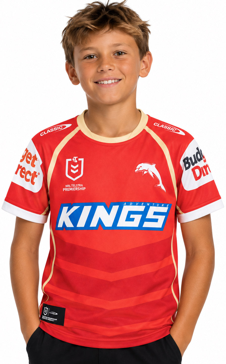 Dolphins 2025 NRL Kids Home Jersey