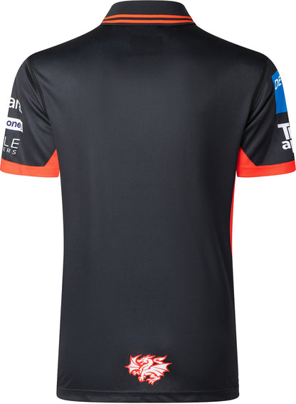 St George Dragons 2026 NRL Mens Black Team Polo Shirt