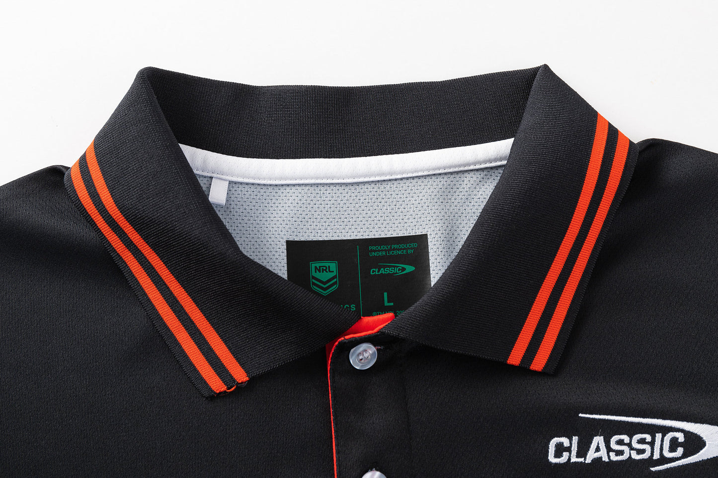 St George Dragons 2026 NRL Mens Black Team Polo Shirt