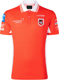St George Dragons 2026 NRL Mens Red Media Polo Shirt