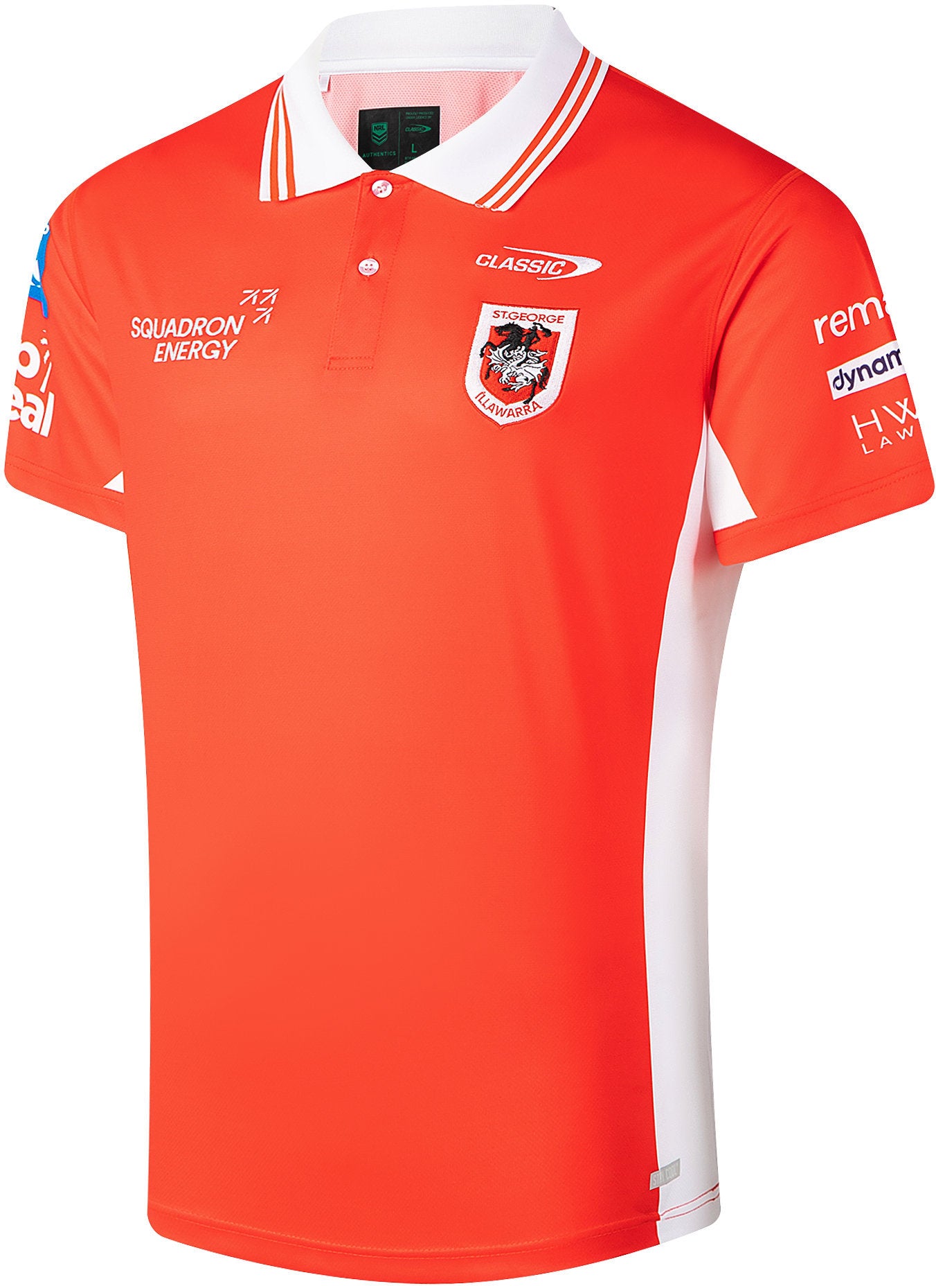 St George Dragons 2026 NRL Mens Red Media Polo Shirt