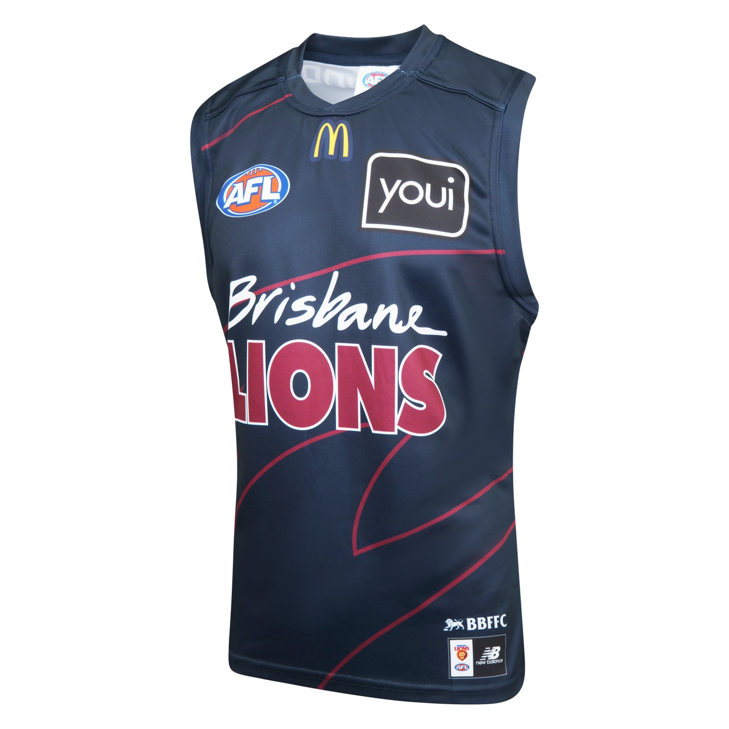 Brisbane Lions 2026 AFL Mens Navy Training Guernsey