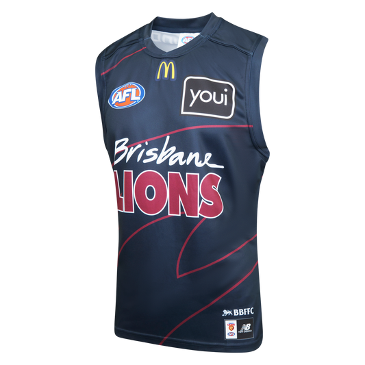 Brisbane Lions 2026 AFL Mens Navy Training Guernsey