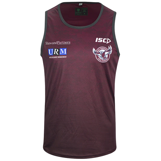 Manly Sea Eagles NRL Mens Maroon Training Singlet