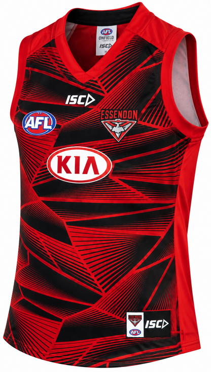 Essendon Bombers AFL Mens Red Training Guernsey