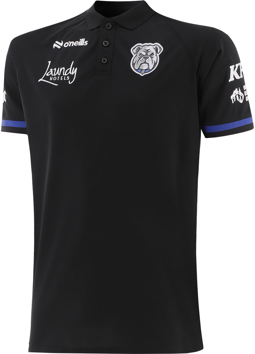 Canterbury Bulldogs 2026 NRL Mens Black Media Polo Shirt