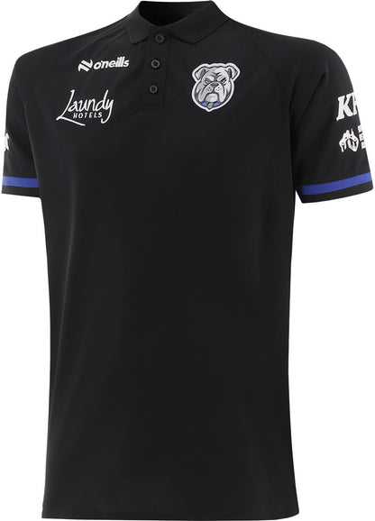 Canterbury Bulldogs 2026 NRL Mens Black Media Polo Shirt