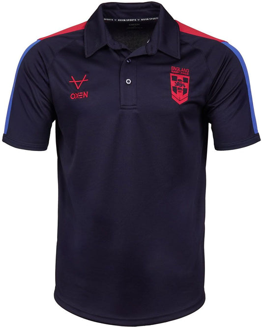England 2026 Rugby League World Cup Mens Navy Polo Shirt